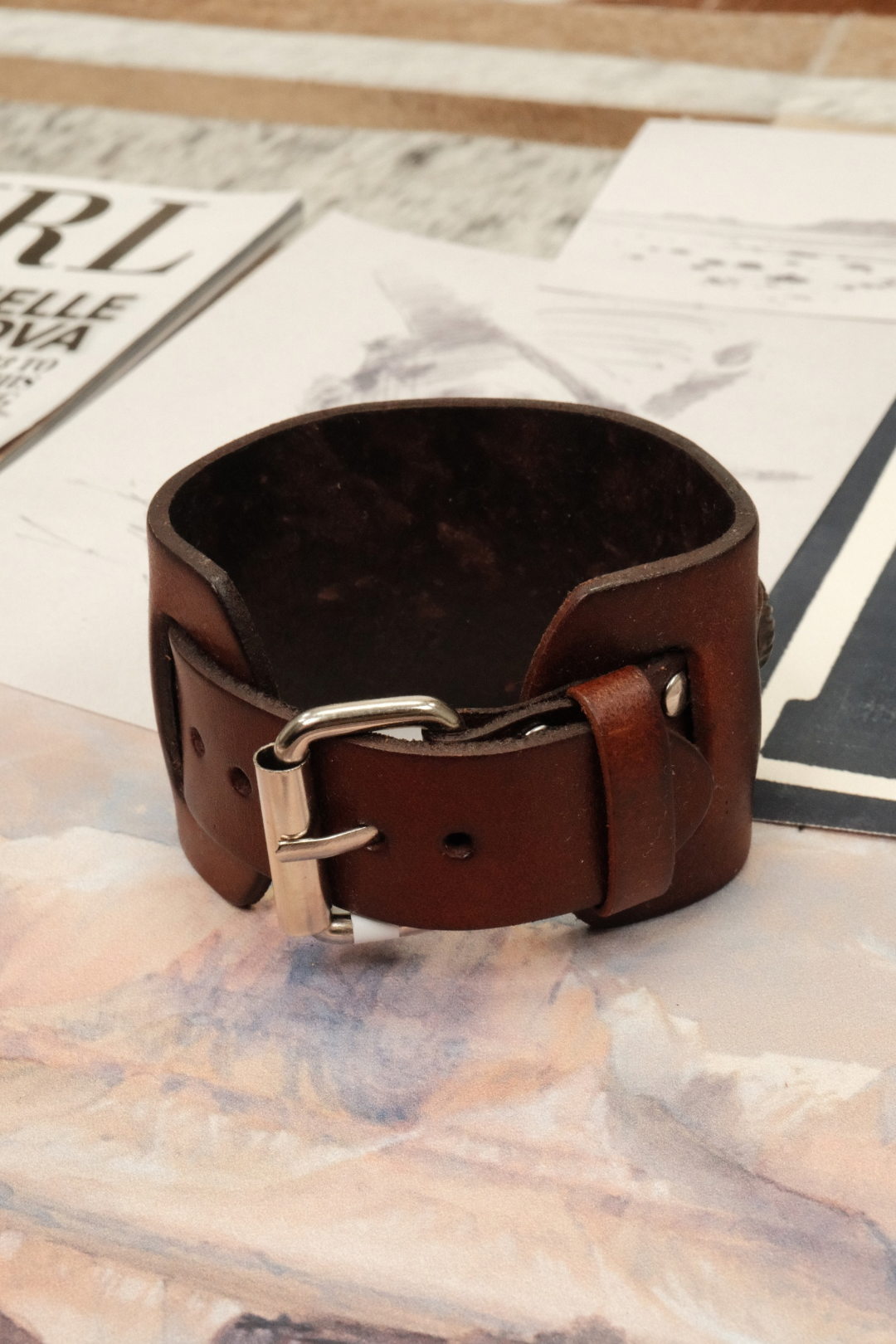 Frontier Spirit Leather Wrap Bracelet
