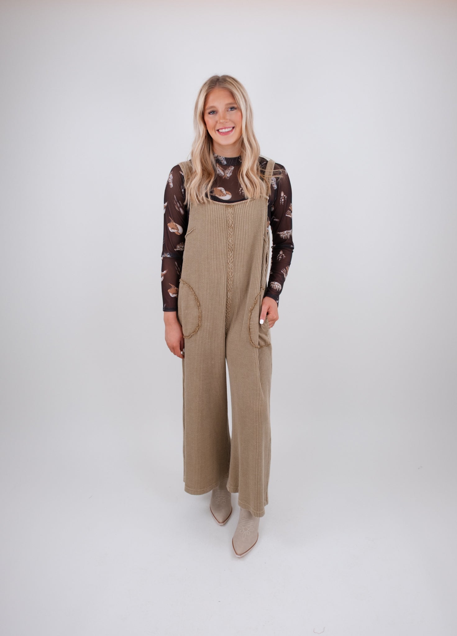 Easy Living Olive Jumpsuit