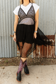 Prairie Petal Tiered Lace Shorts - Black