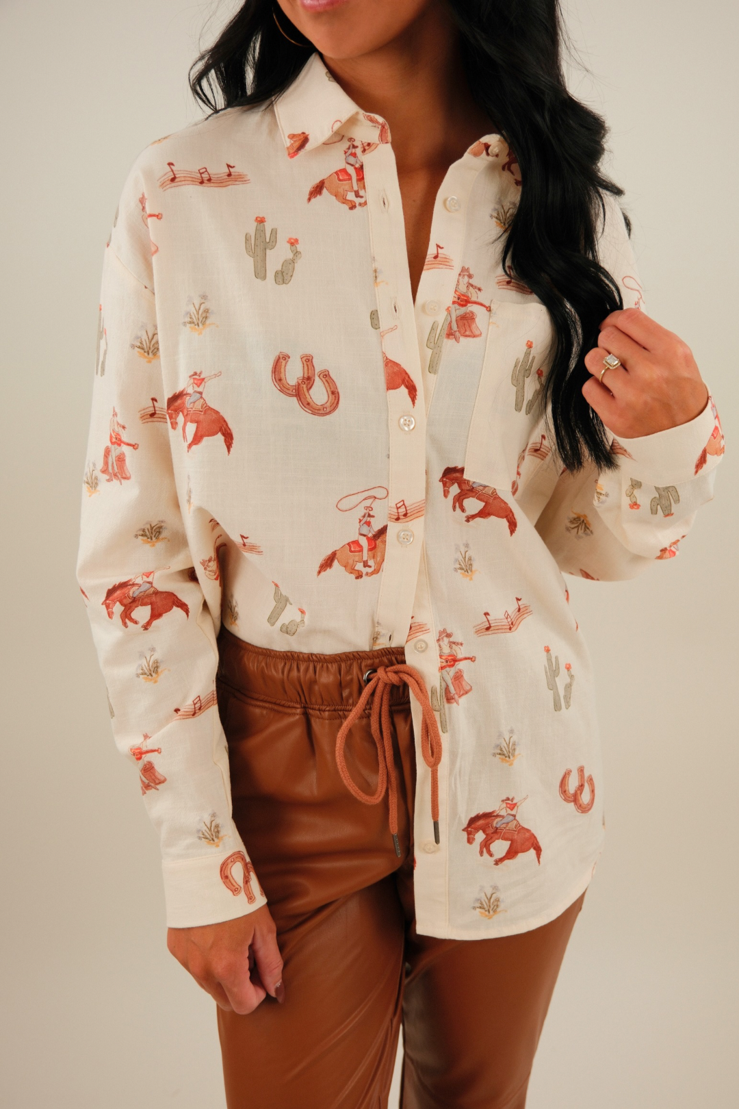 Cowboy Serenade Cotton Blouse