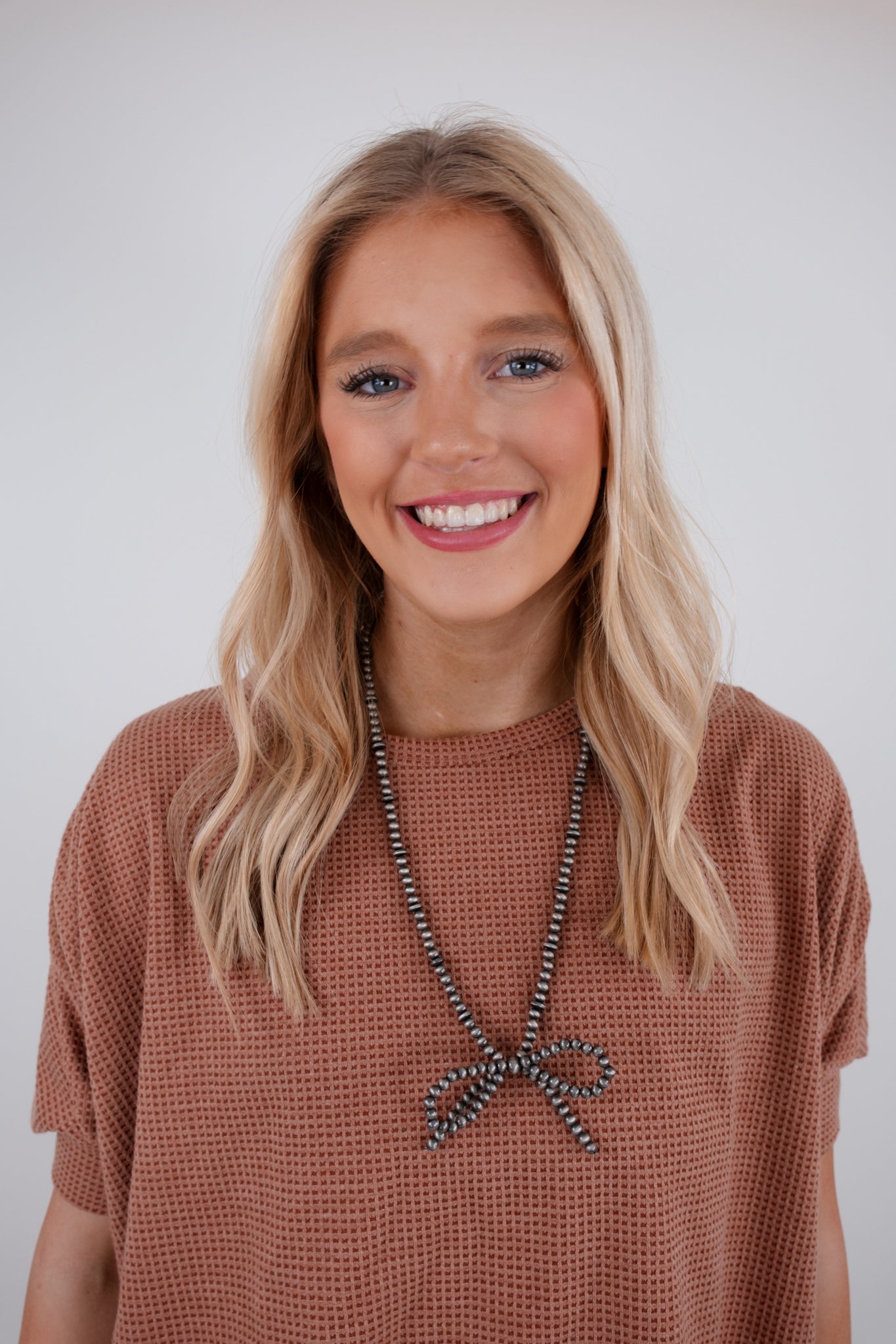 Silver Ribbon Necklace - Long