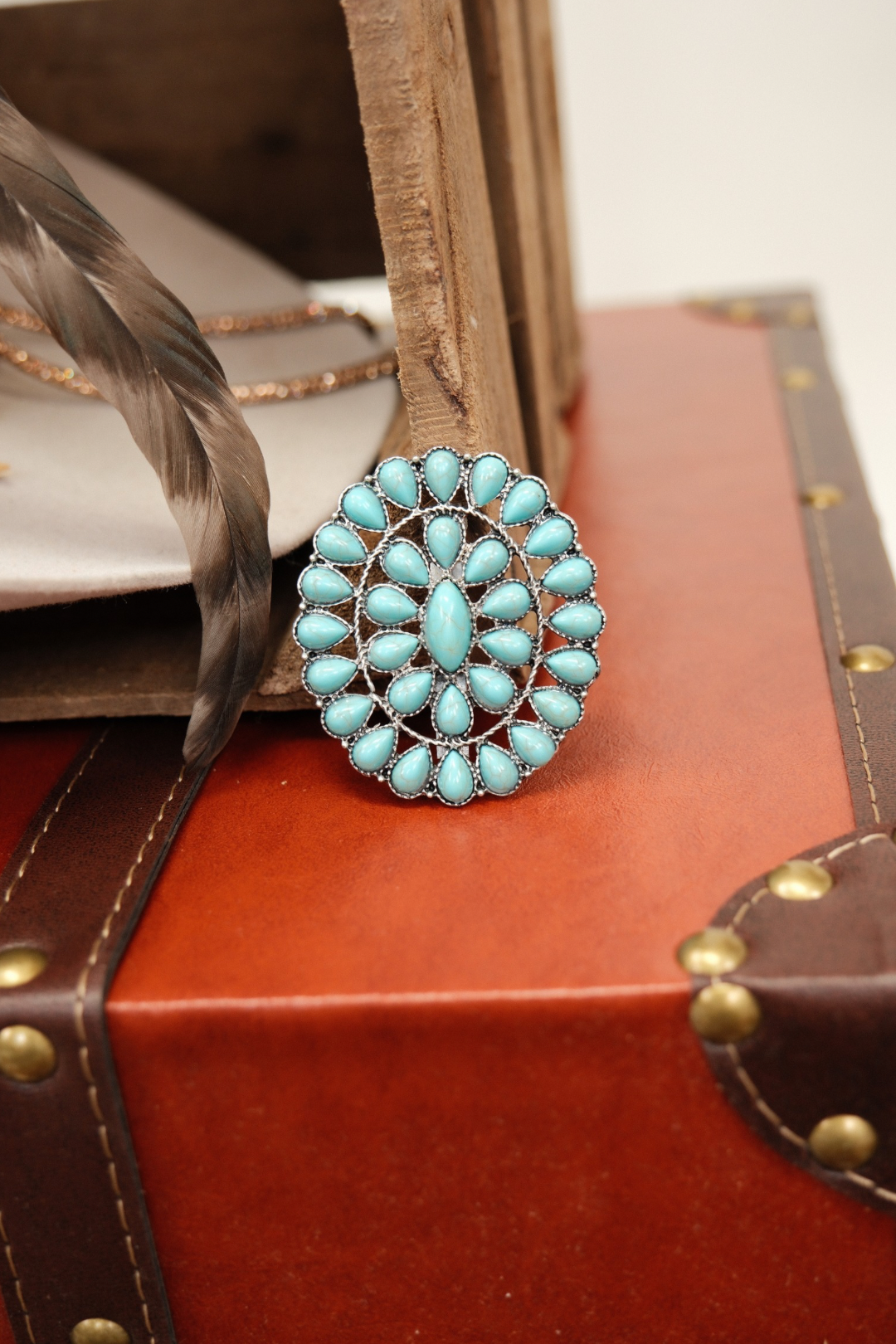 Turquoise Trail Scarf Brooch