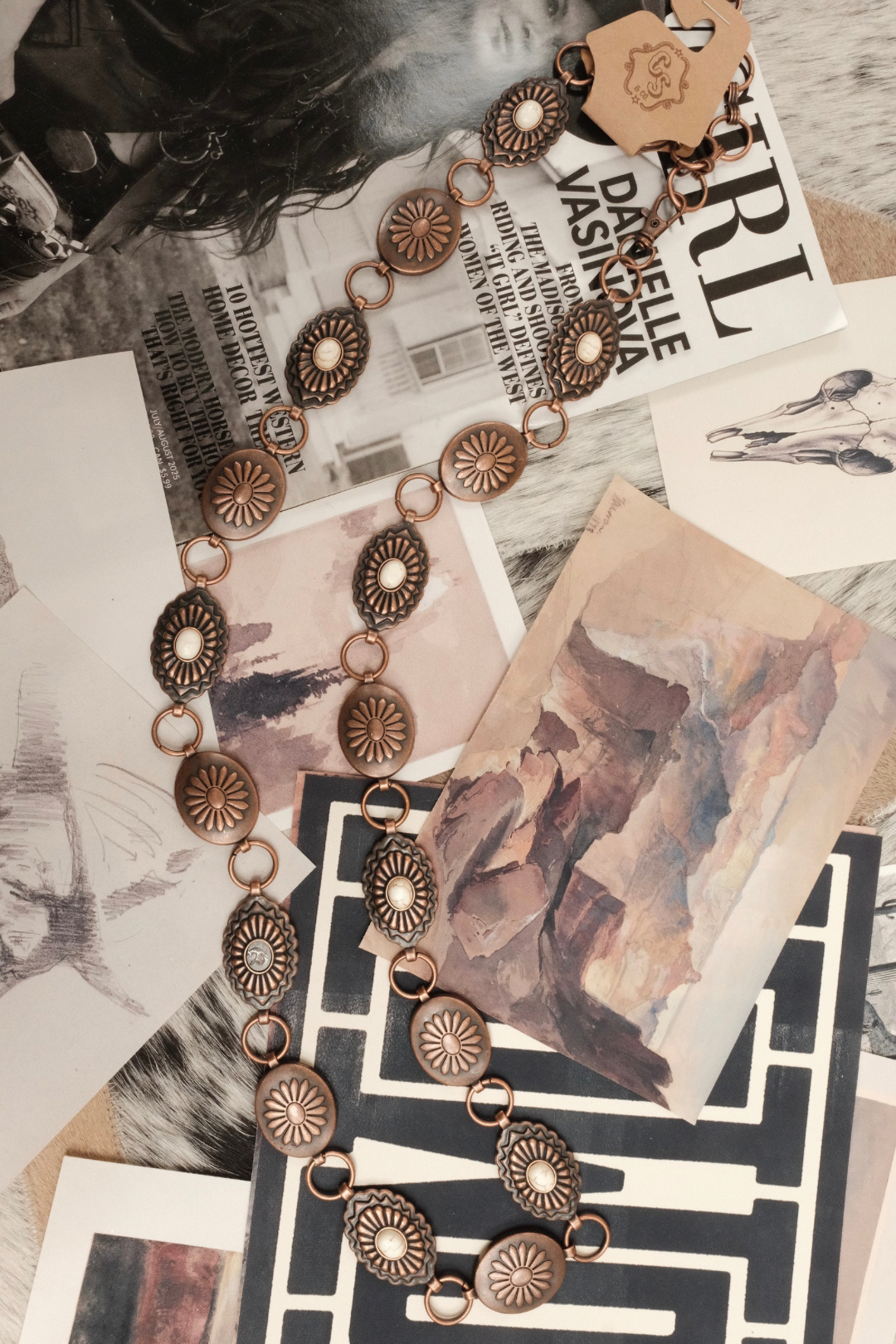 High Desert Concho Belt - Bronze