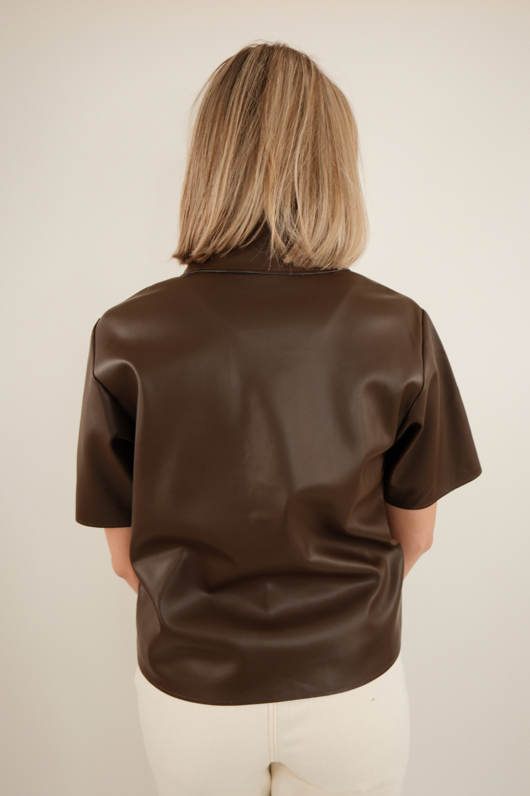 Blackjack Faux Leather Shirt