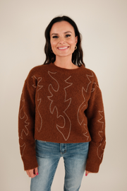 Caramel Boot Stitch Sweater