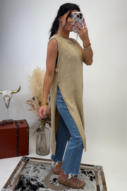 Saddle Charm Sleeveless Sweater
