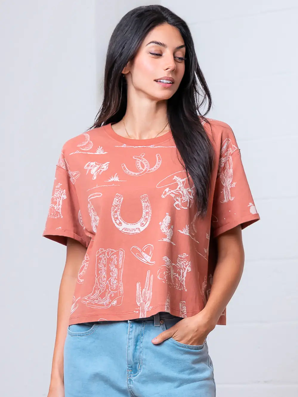 Saddle Sketch Western Tee