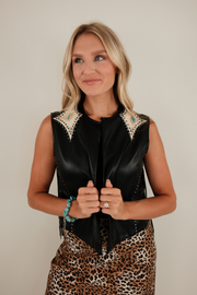 Aura Of An Outlaw Rhinestone Vest