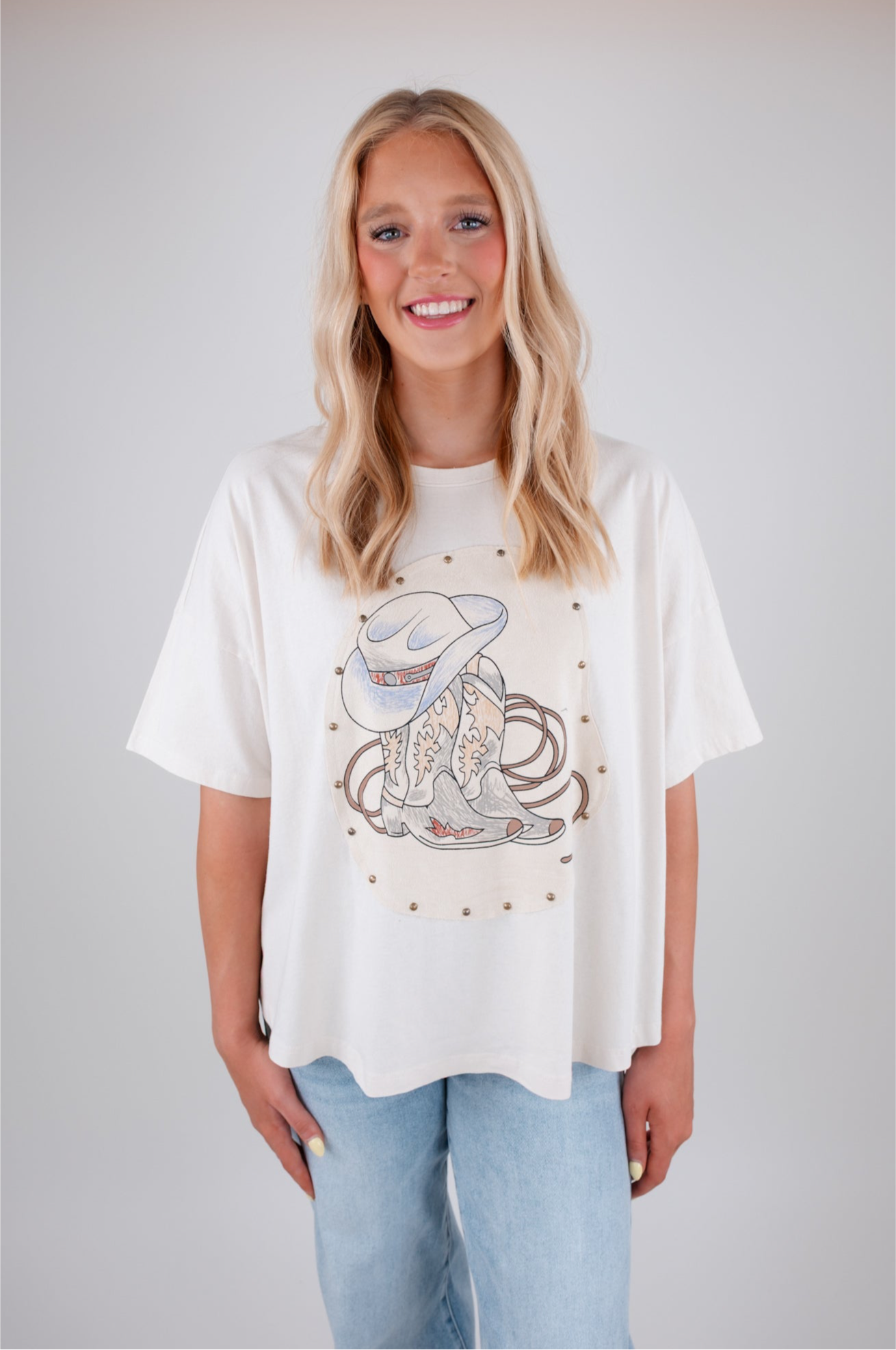 Cowgirl Essentials Graphic Tee - Cream