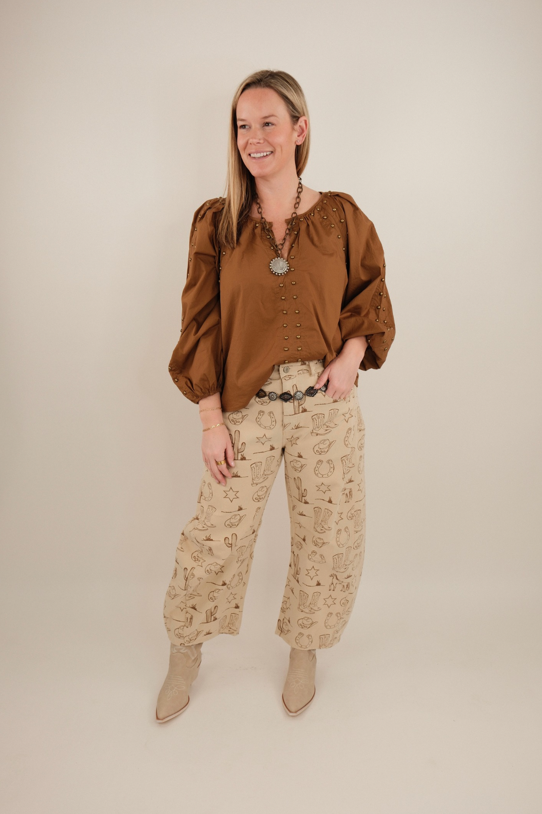 Dusty Mesa Studded Blouse