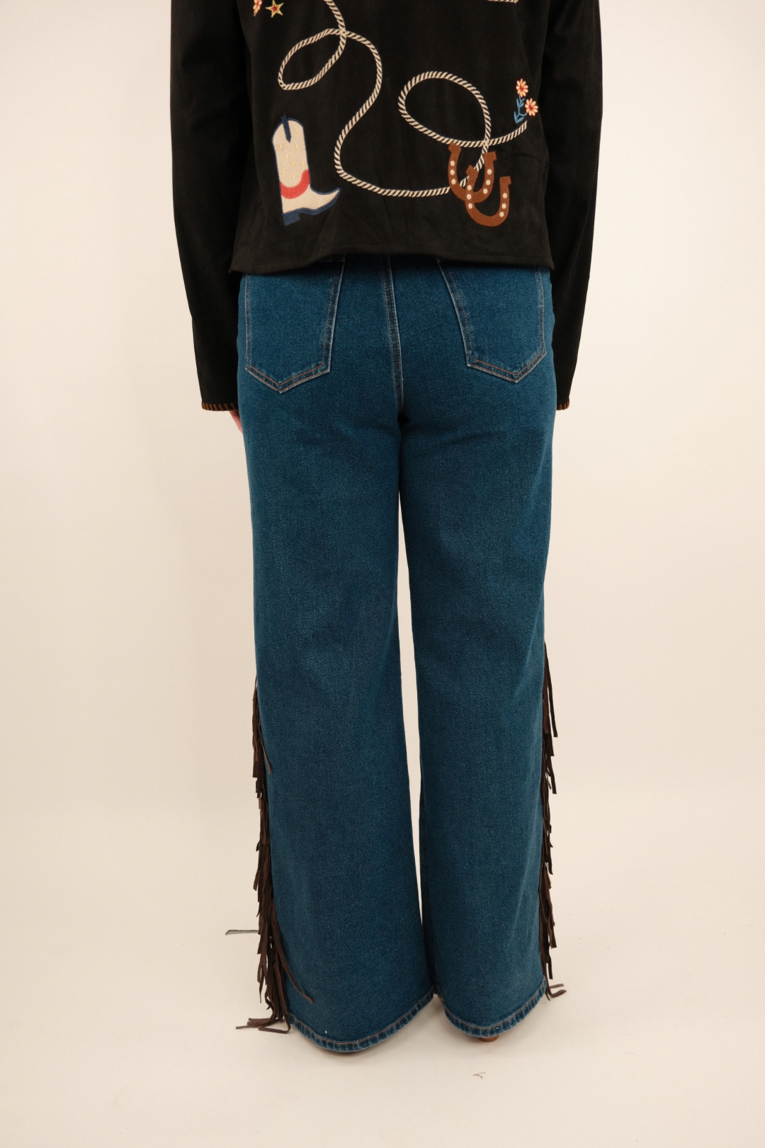 Silver Spur Fringe Denim