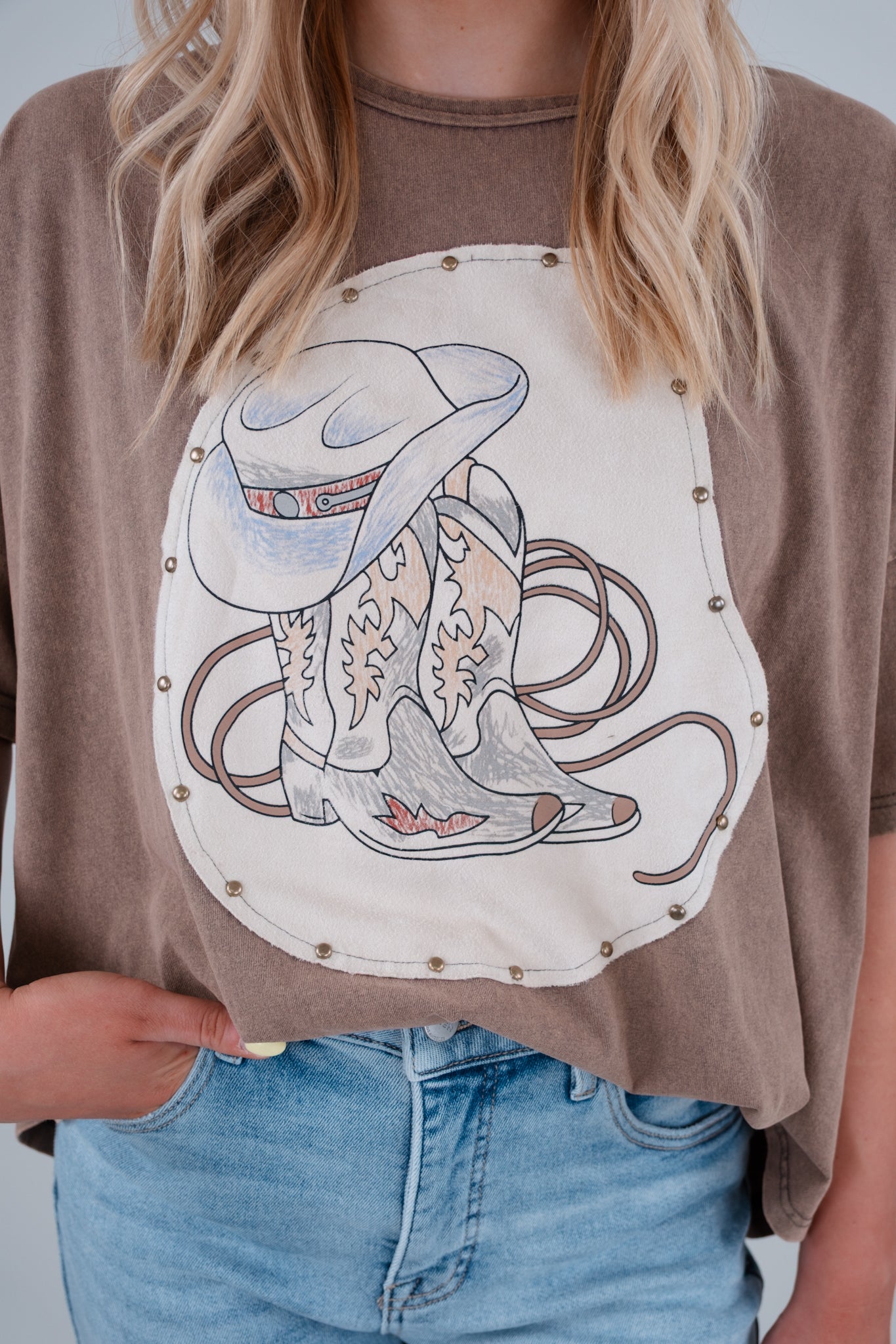 Cowgirl Essentials Graphic Tee - Brown