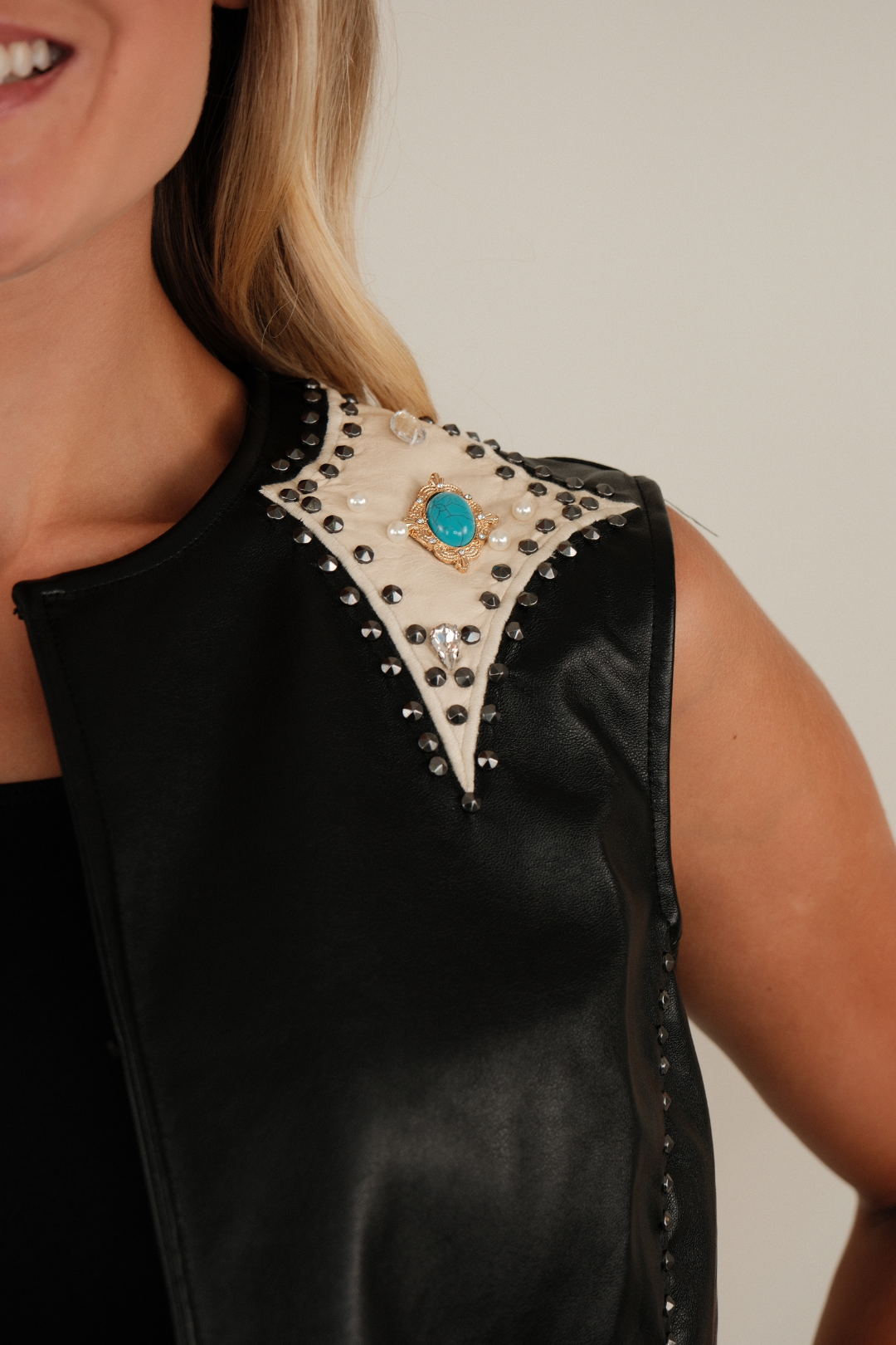 Aura Of An Outlaw Rhinestone Vest