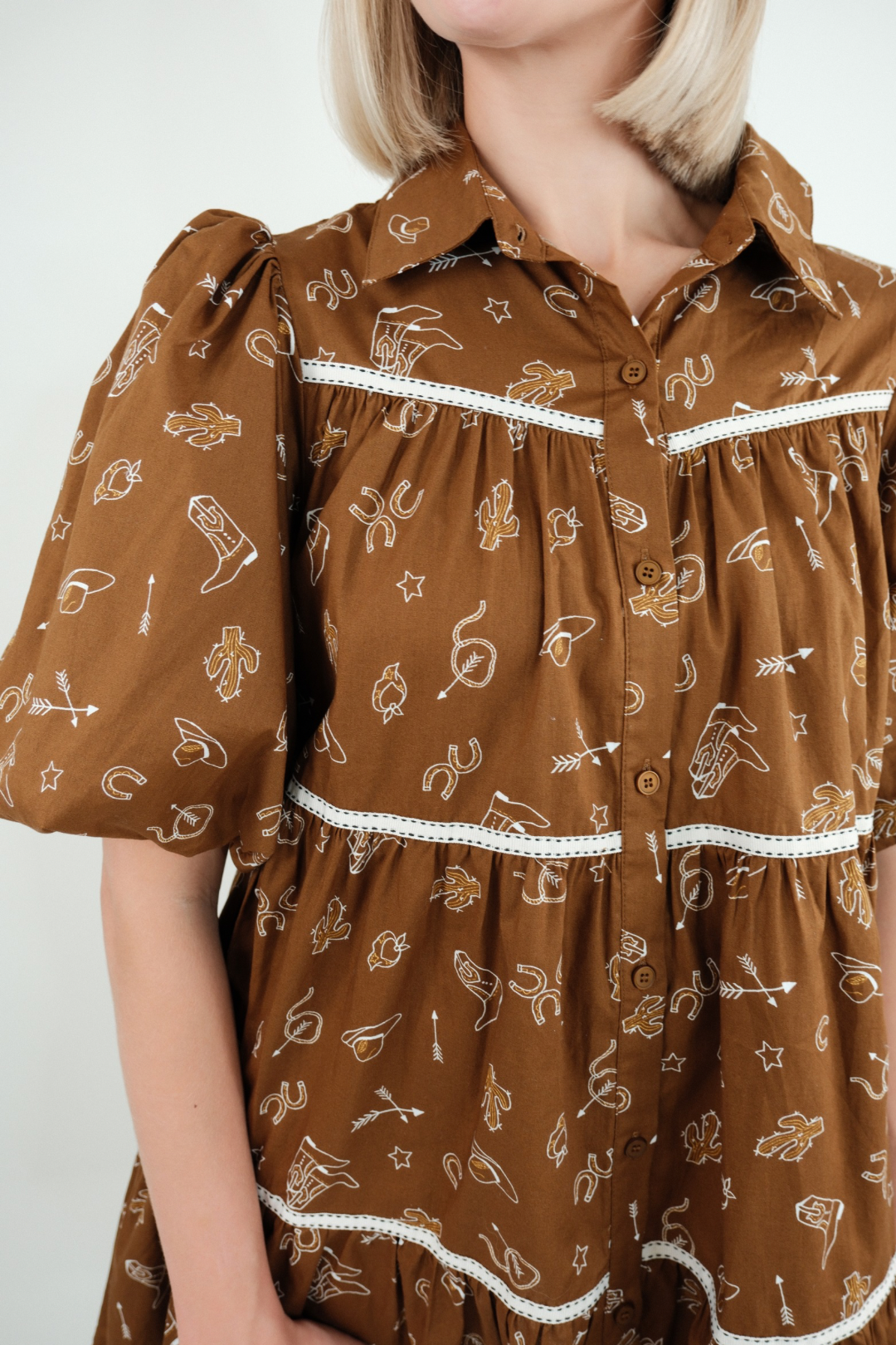 Golden Rodeo Mini Dress