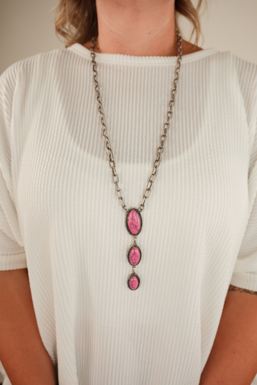 Desert Trio Necklace - Pink