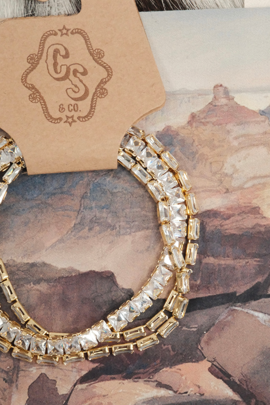 Golden Glow Triple Tennis Bracelet