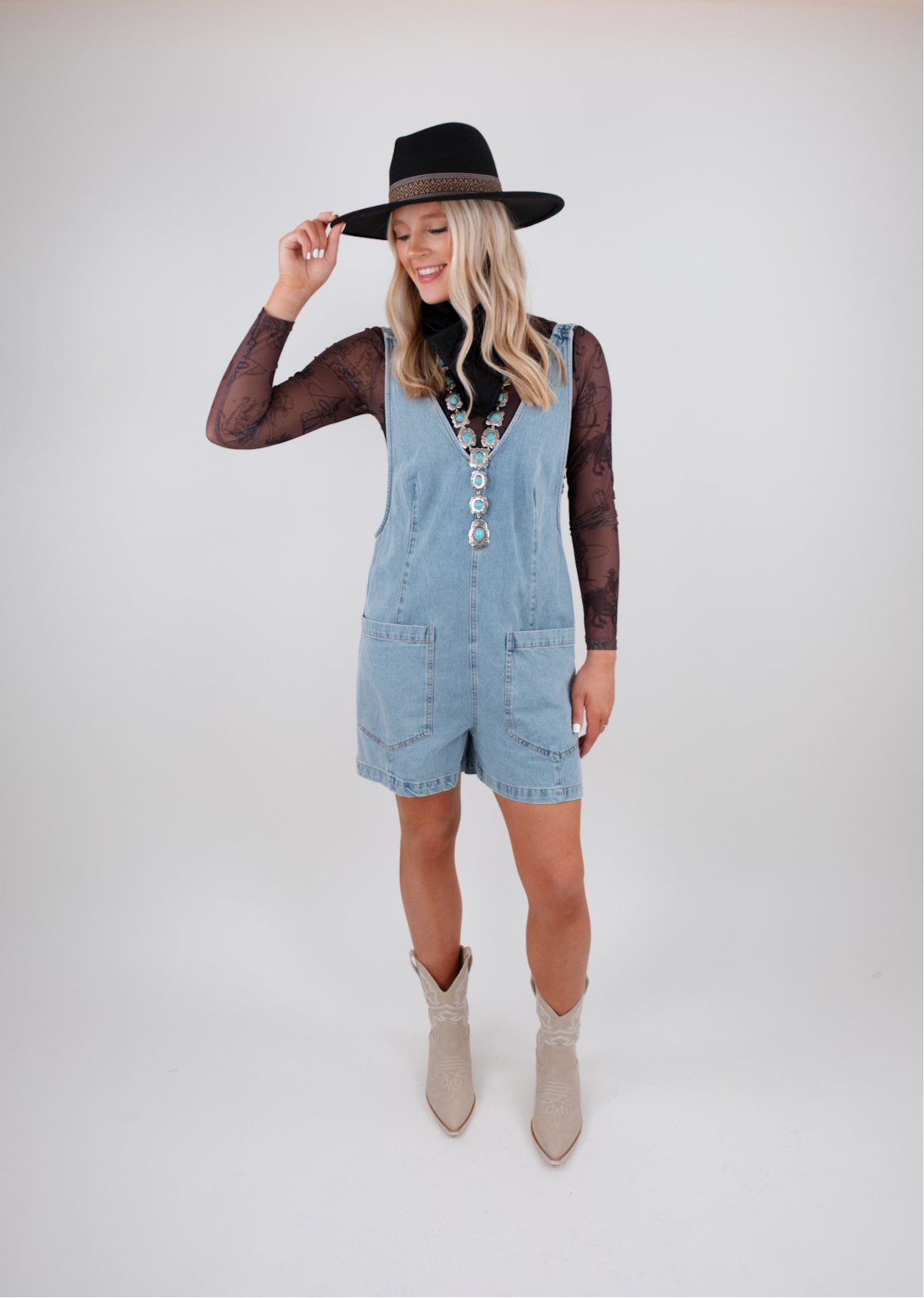 Rodeo Rebel Denim Romper