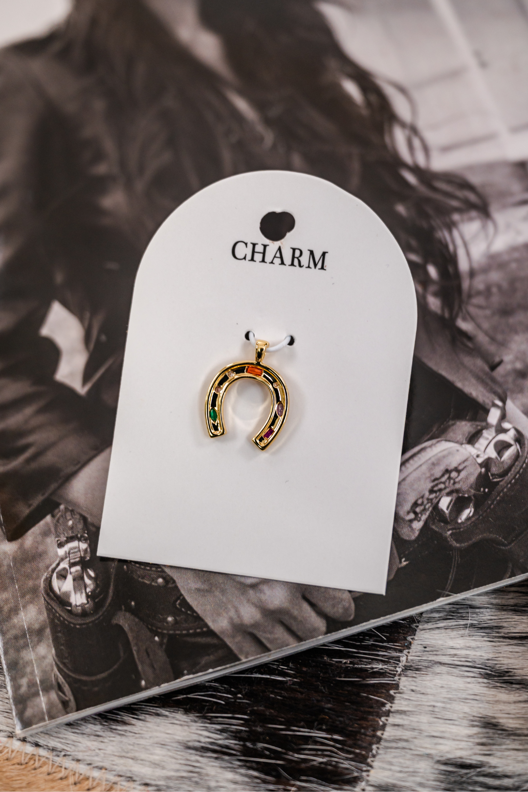 Golden Lucky Horseshoe Add-On Charm