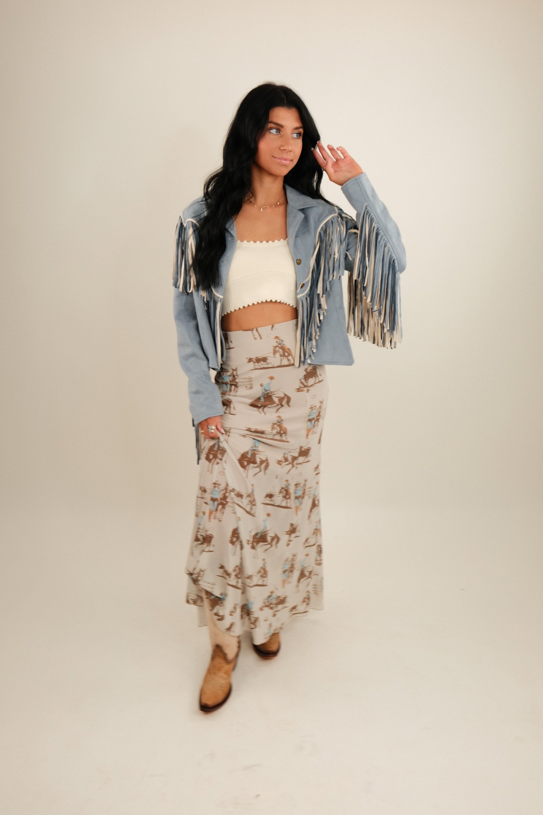 Mustang Meadow Mesh Maxi Skirt