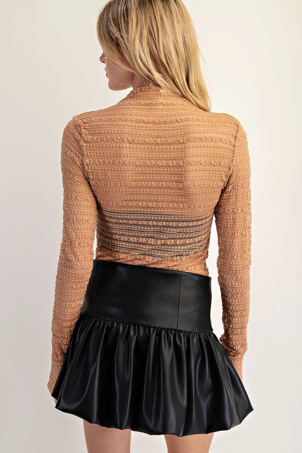 Saddle Stripe Sheer Top