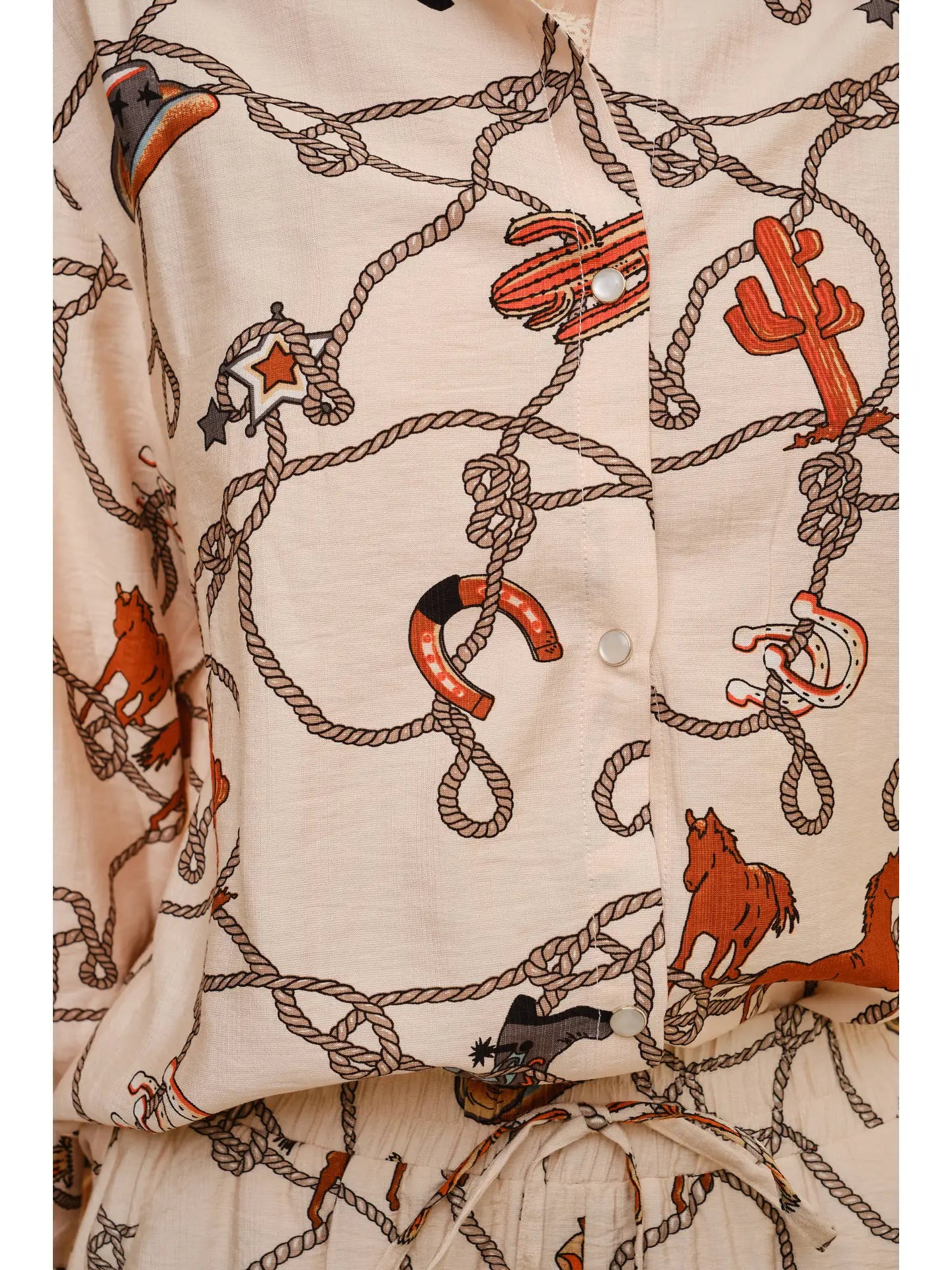 Rope & Rodeo Printed Button-Down Shirt