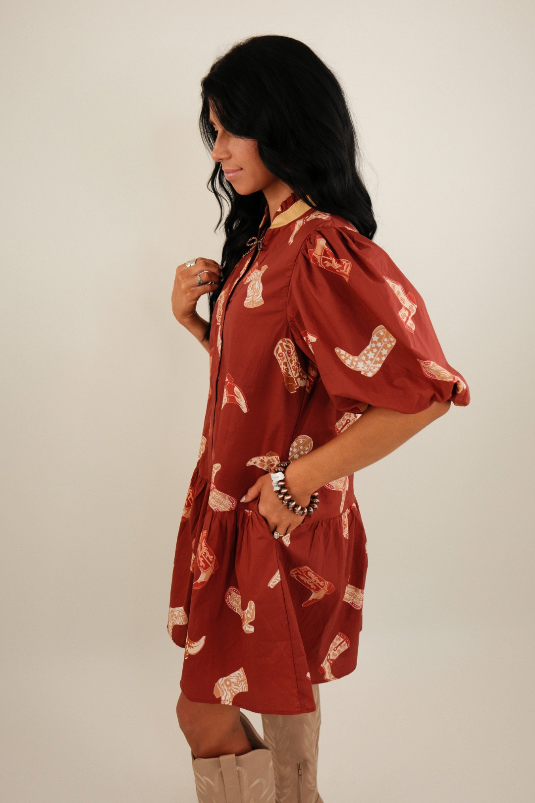 Boots & Ruffles Mini Dress