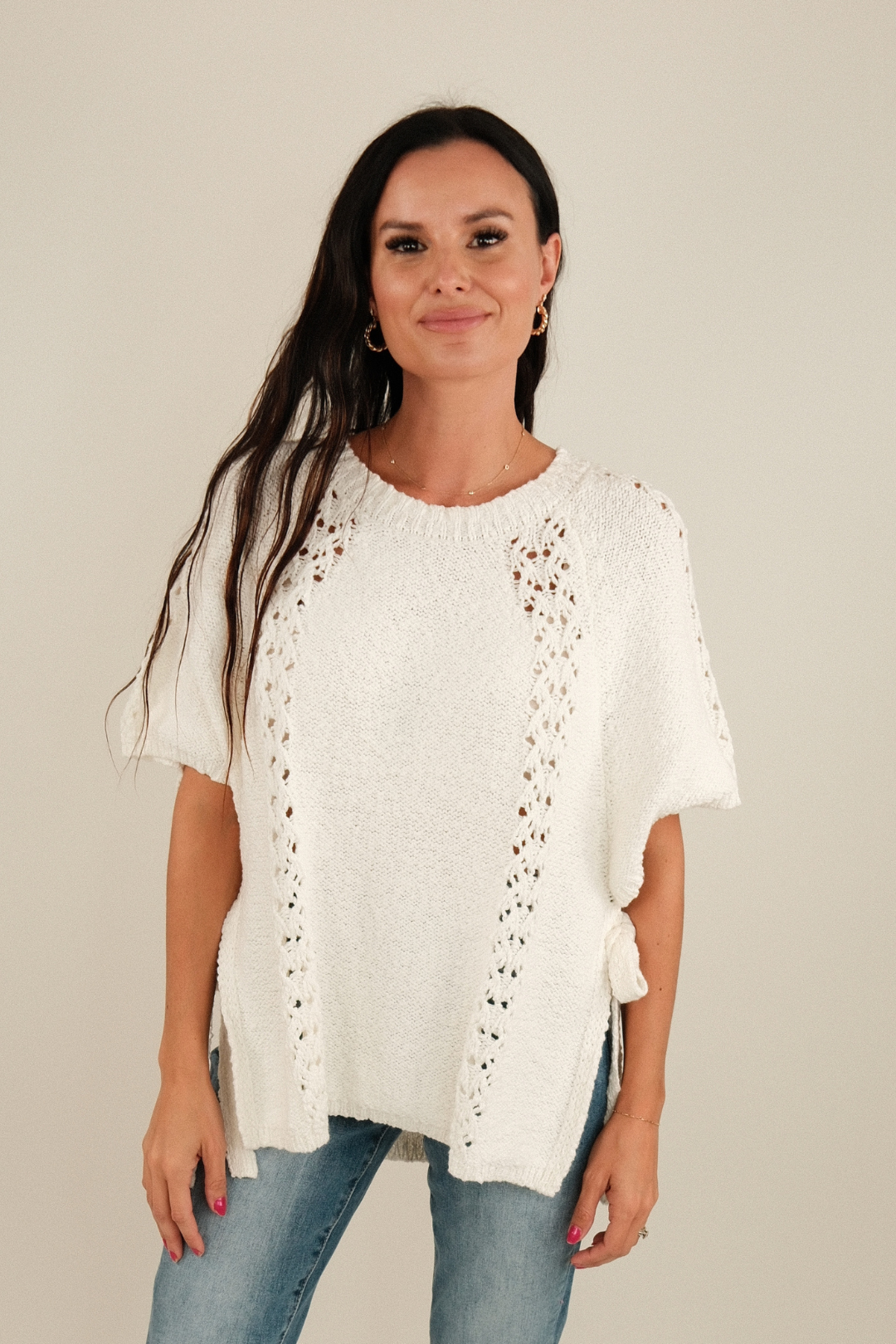 Side-Tie Ranch Knit Top