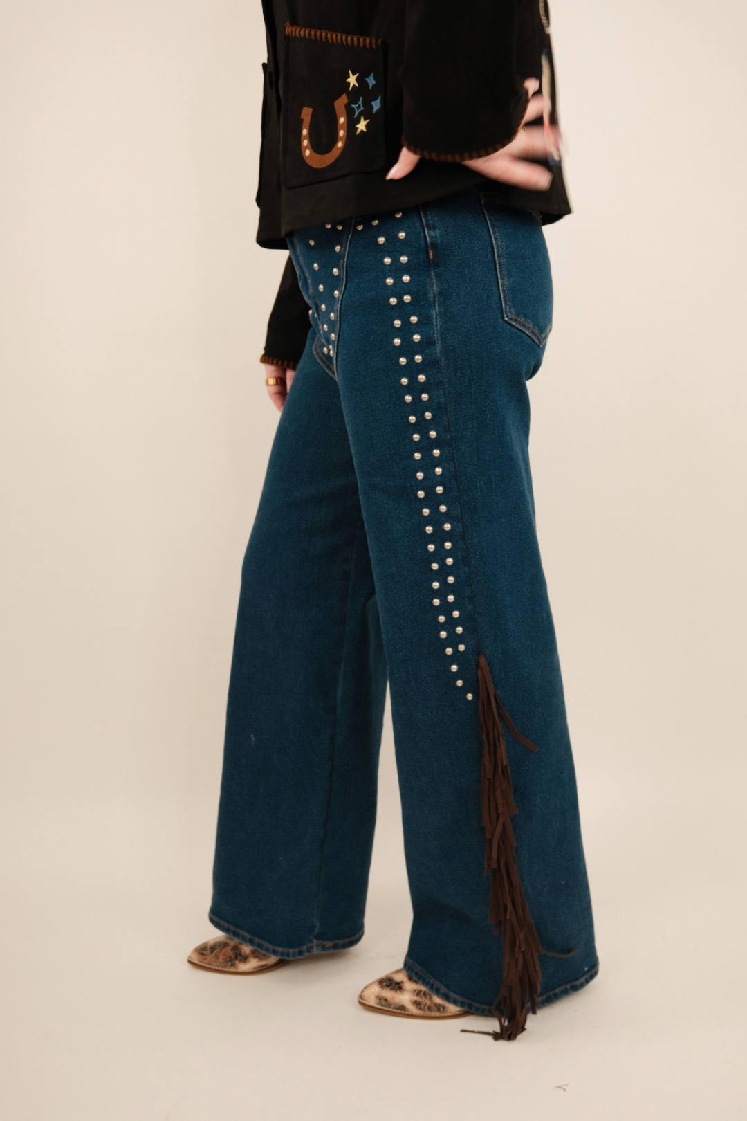 Silver Spur Fringe Denim
