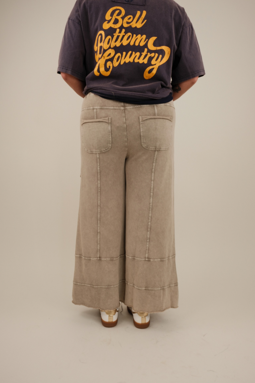 Rolling Stone Wide Leg Terry Pants