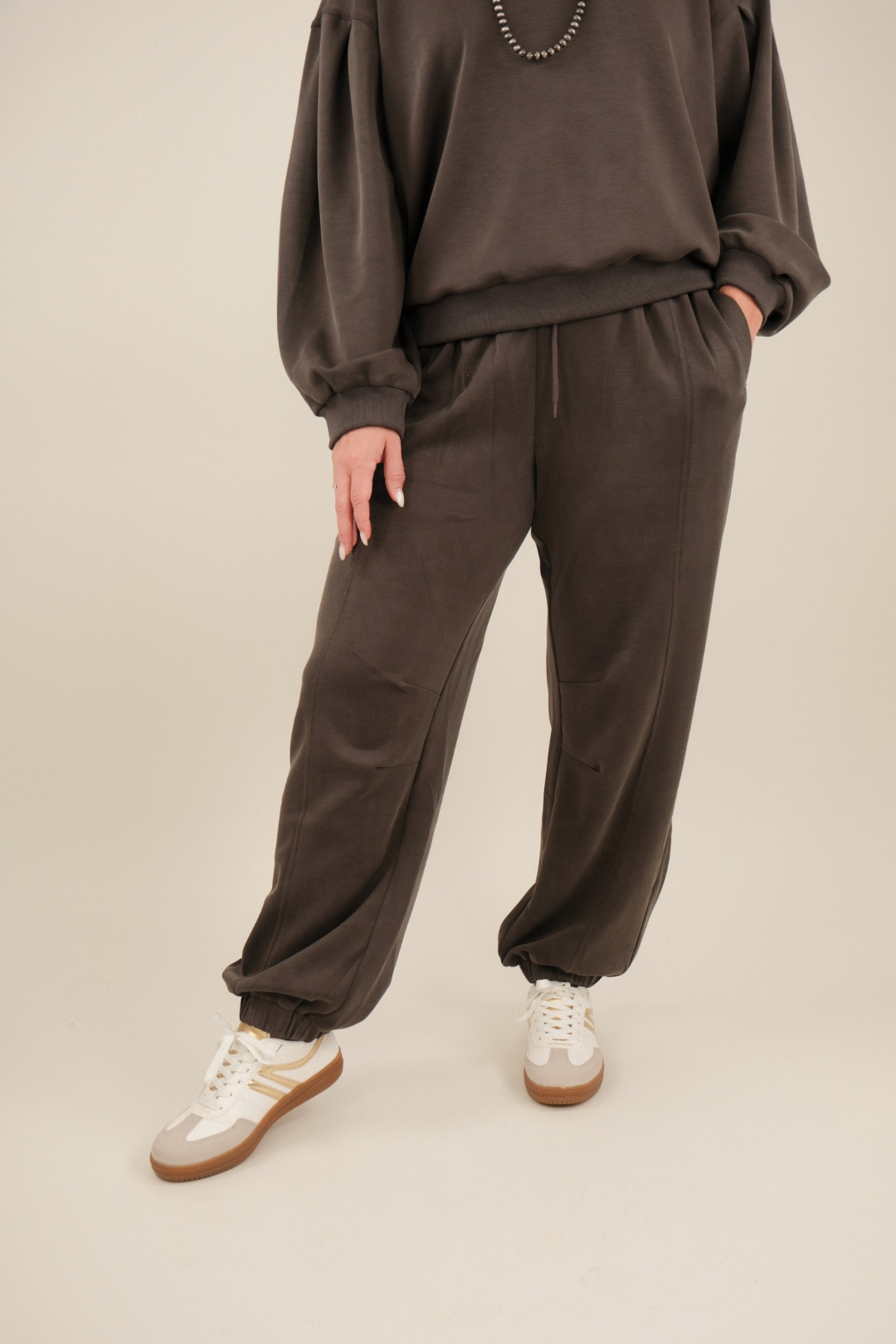Saddle Soft Jogger Set - Charcoal