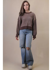 Driftwood Knit Cropped Sweater