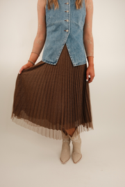 Golden Dust Pleated Skirt