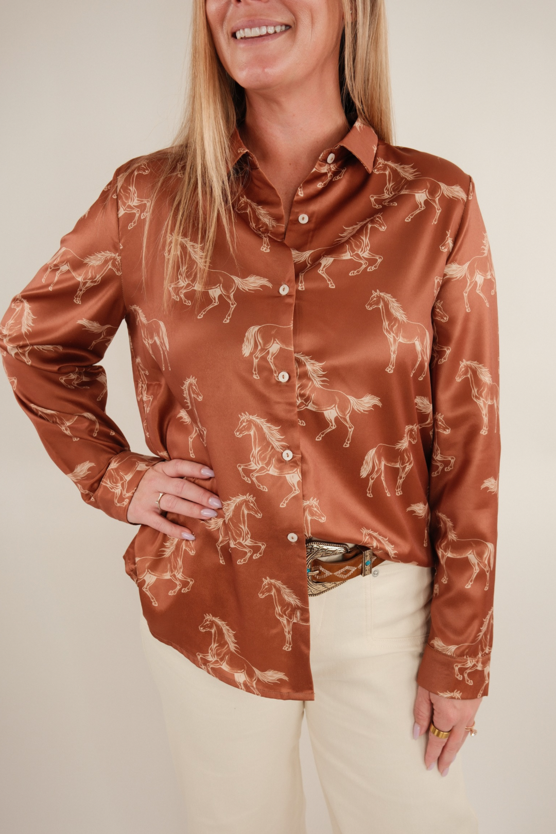 Run Wild Satin Blouse