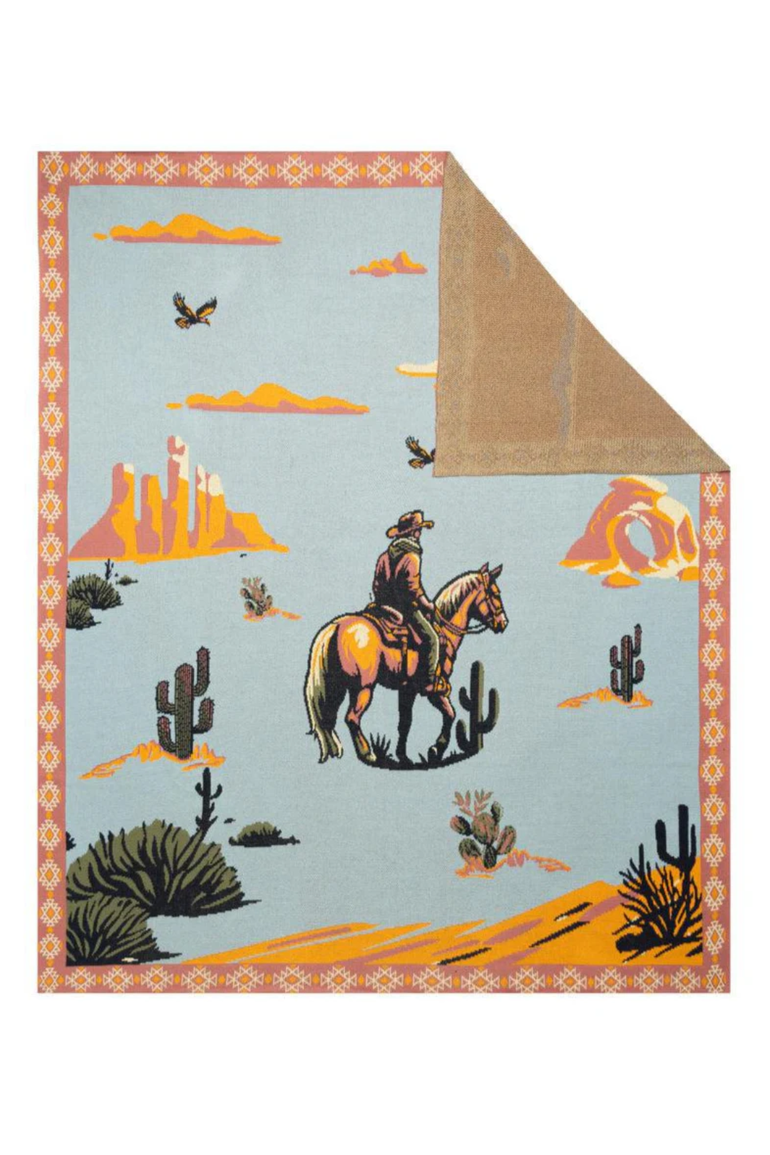 Lone Bronco Rider Throw