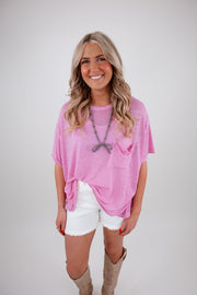 The Easy Rider Tee - Bright Mauve