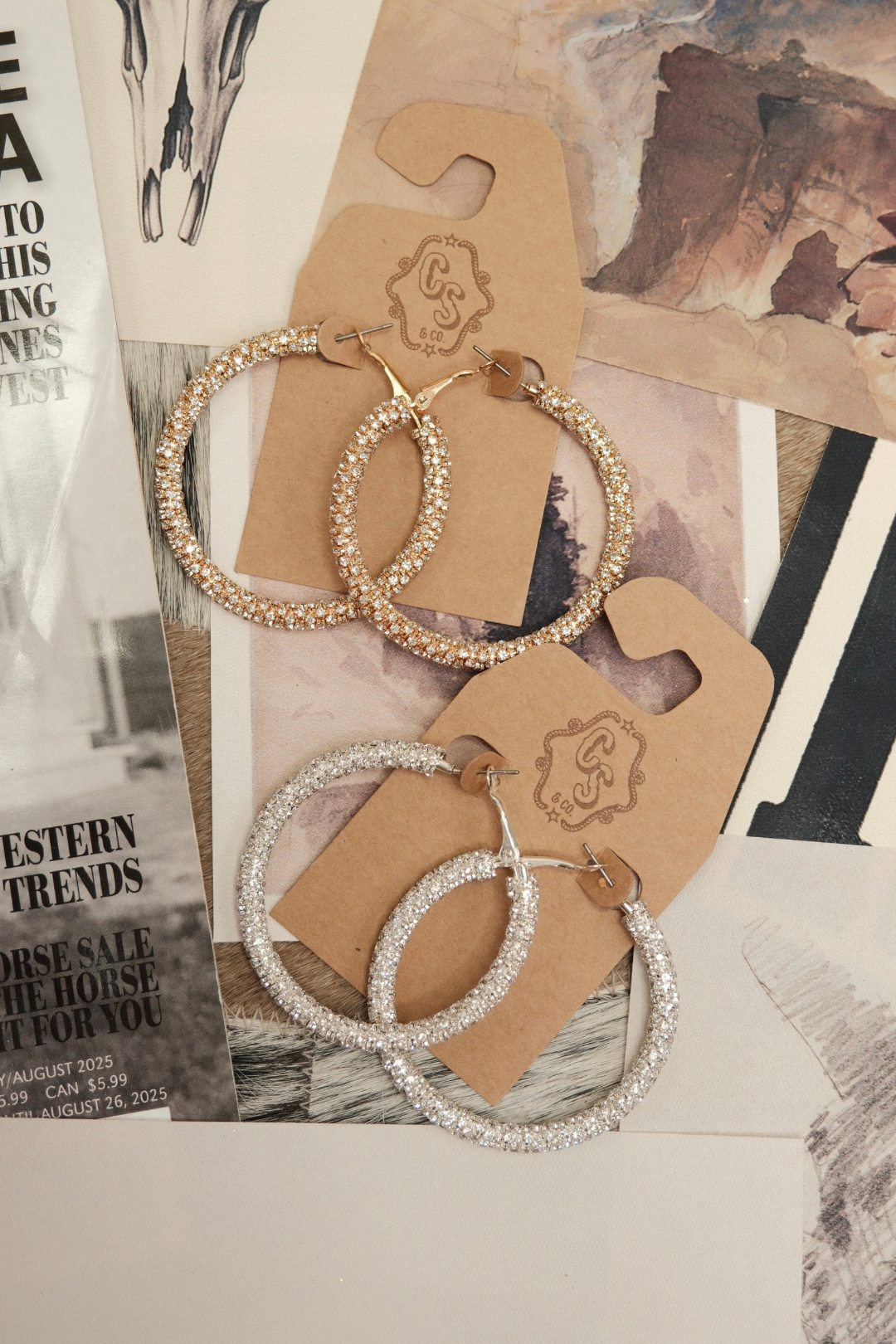 Rhinestone Rodeo Hoop Earrings