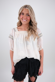 Embroidered Lace Prairie Top