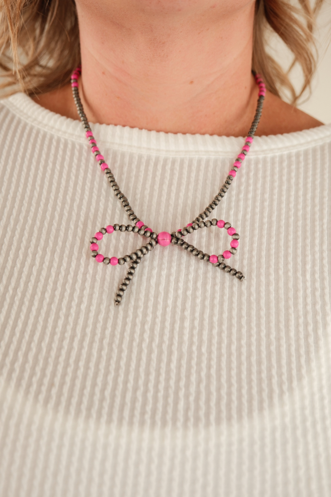 Pink Ribbon Necklace