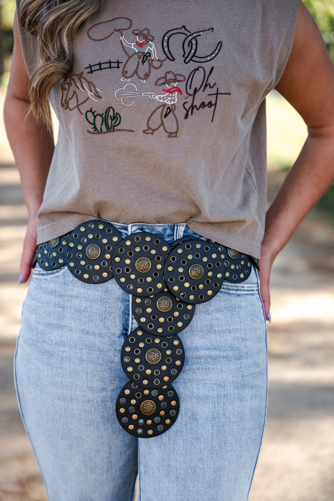 Sundown Stud Circle Belt