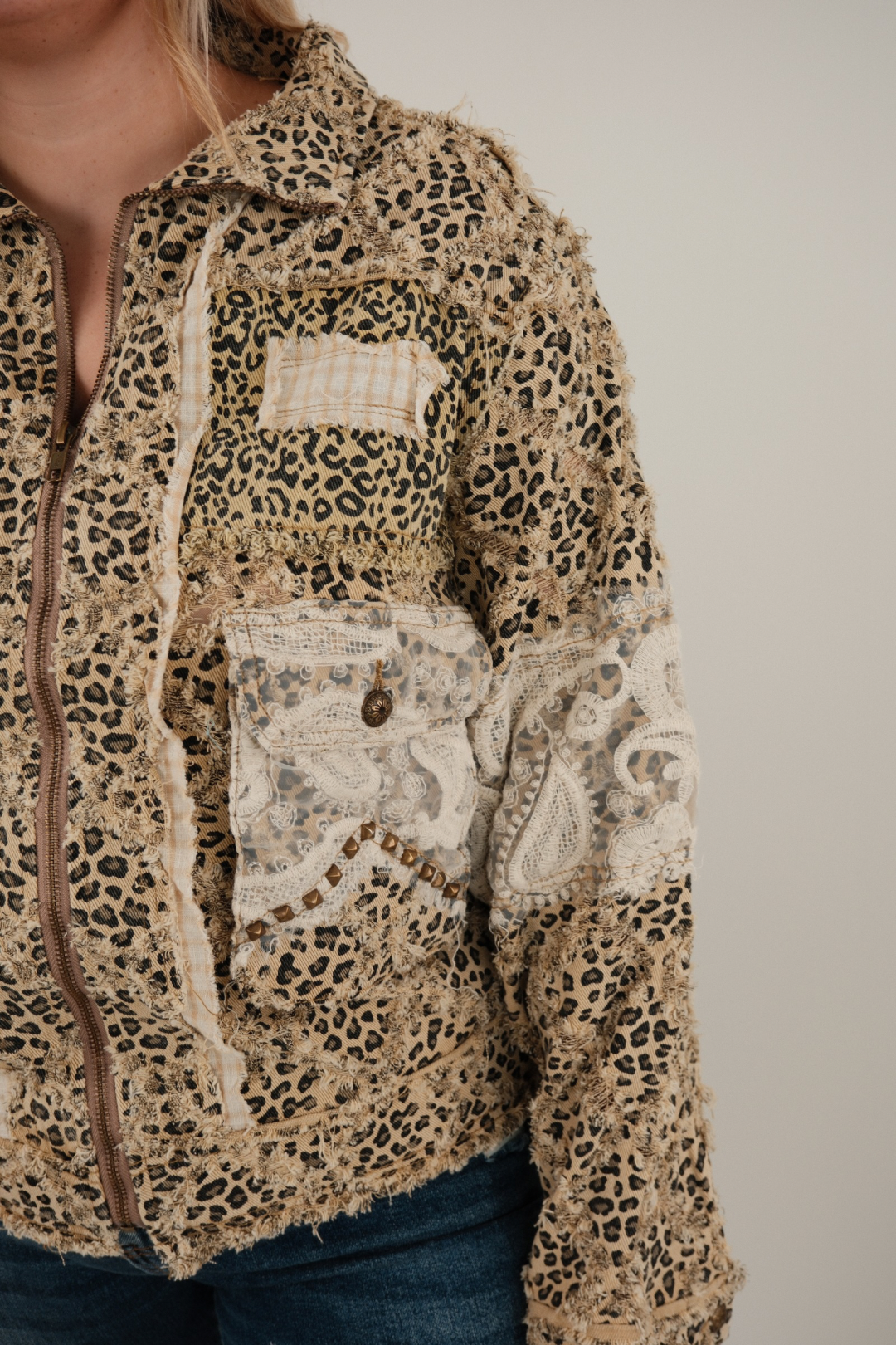 Wild Streak Lace Patchwork Jacket