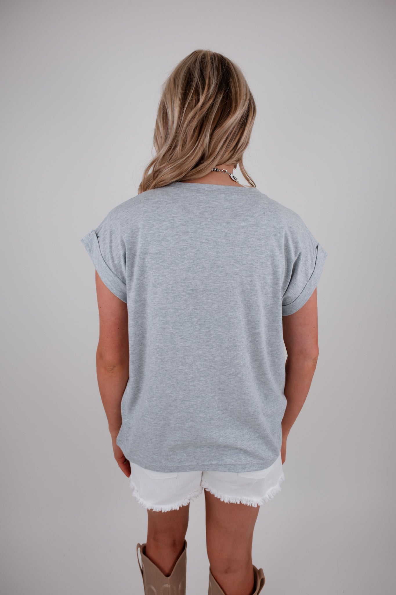 Cowgirl Calm Tee - Heather Grey