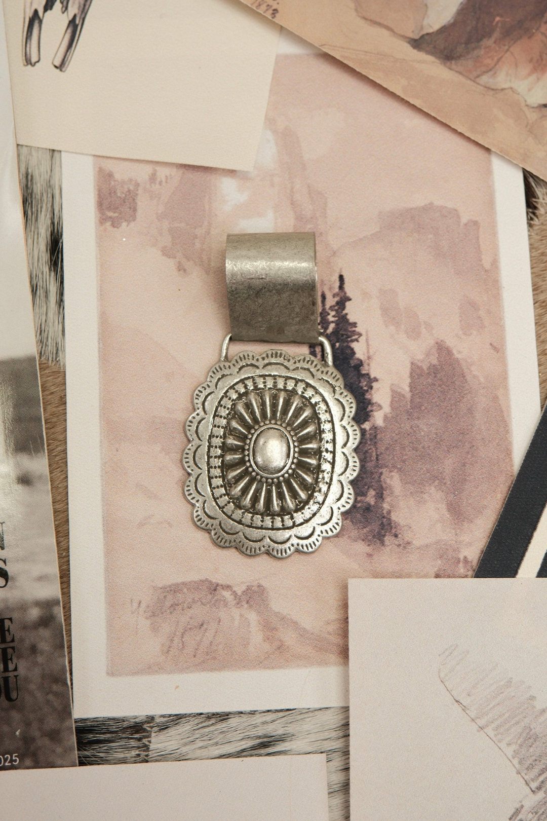 Vintage Concho Scarf Slide