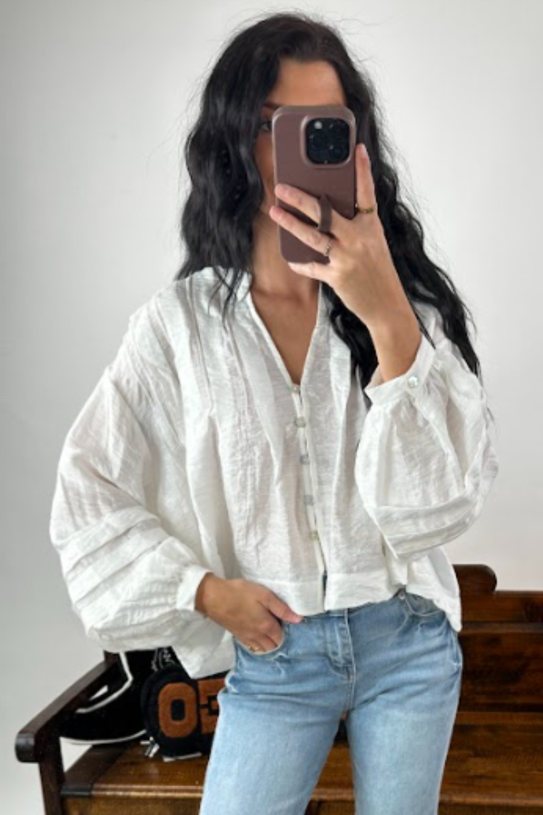 The Easy Breeze Button-Up Blouse