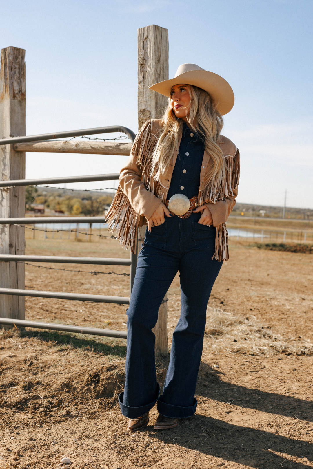 Bluebonnet Fringe Suede Jacket