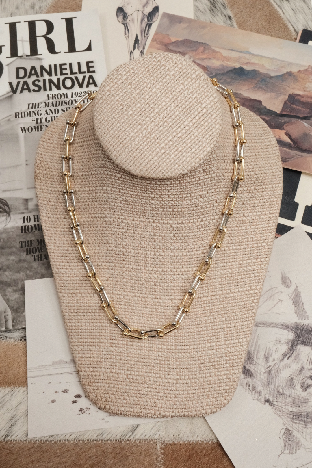 Saddlelight Mixed Metal Necklace