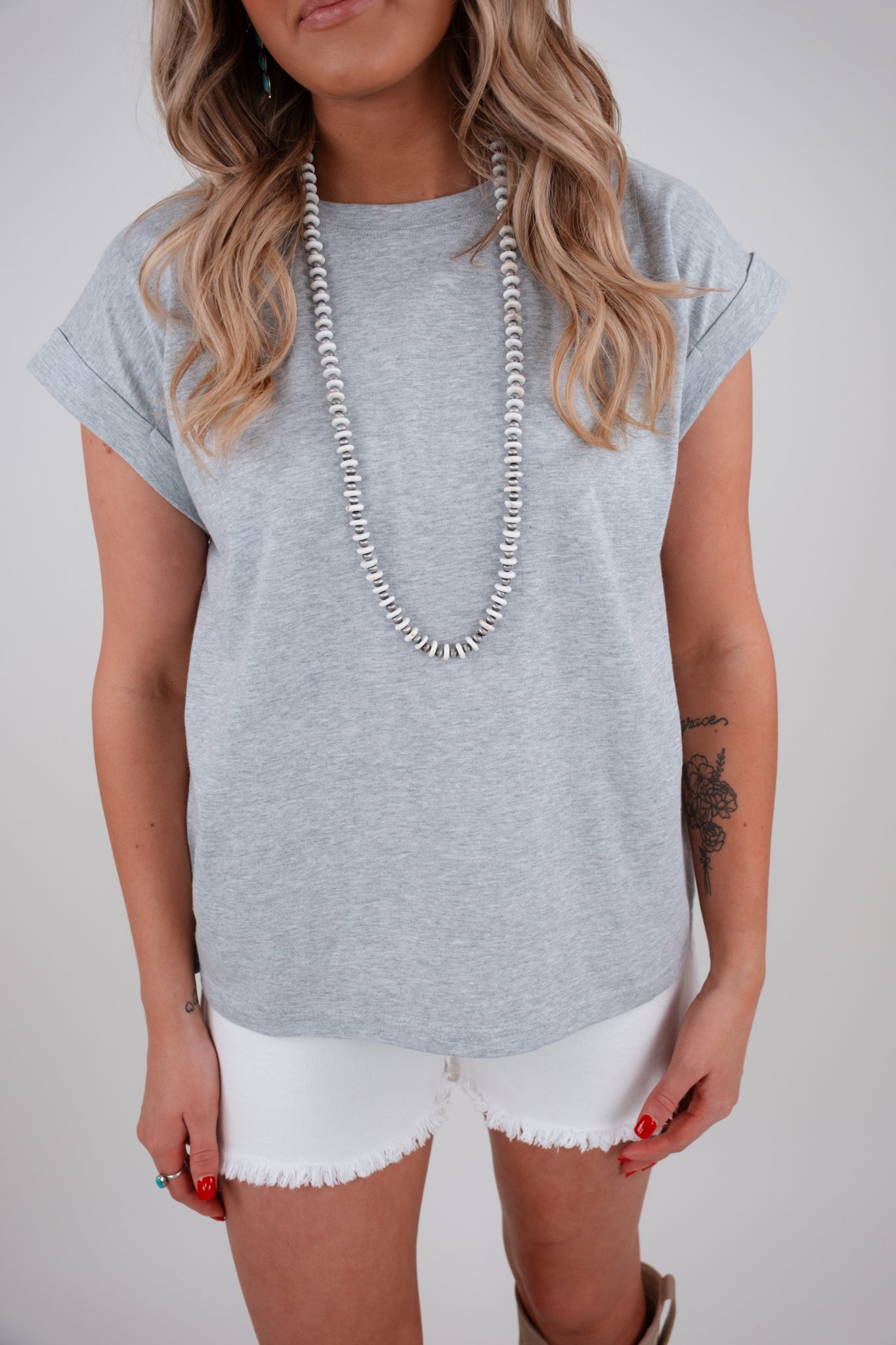 Cowgirl Calm Tee - Heather Grey