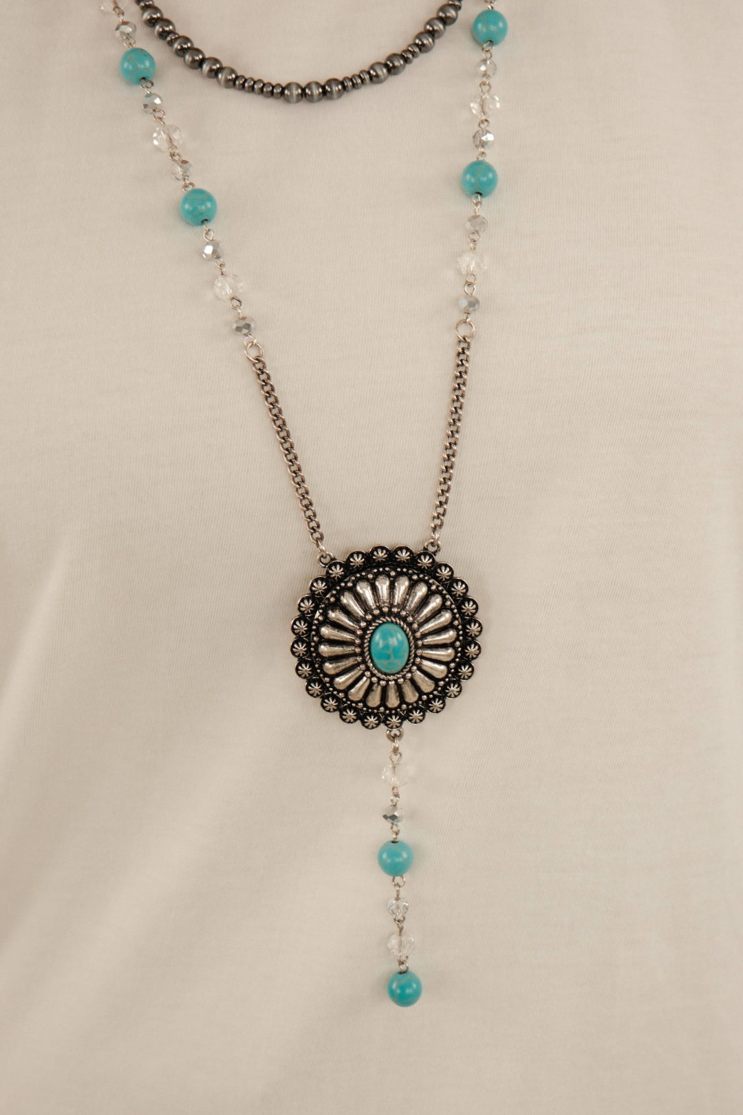Spirit Rider Layered Concho Necklace