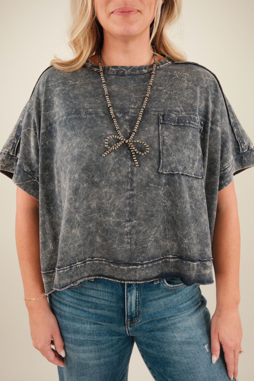 Everyday Edgy Pocket Tee - Blackberry