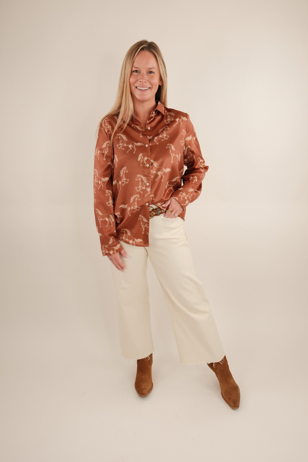 Run Wild Satin Blouse