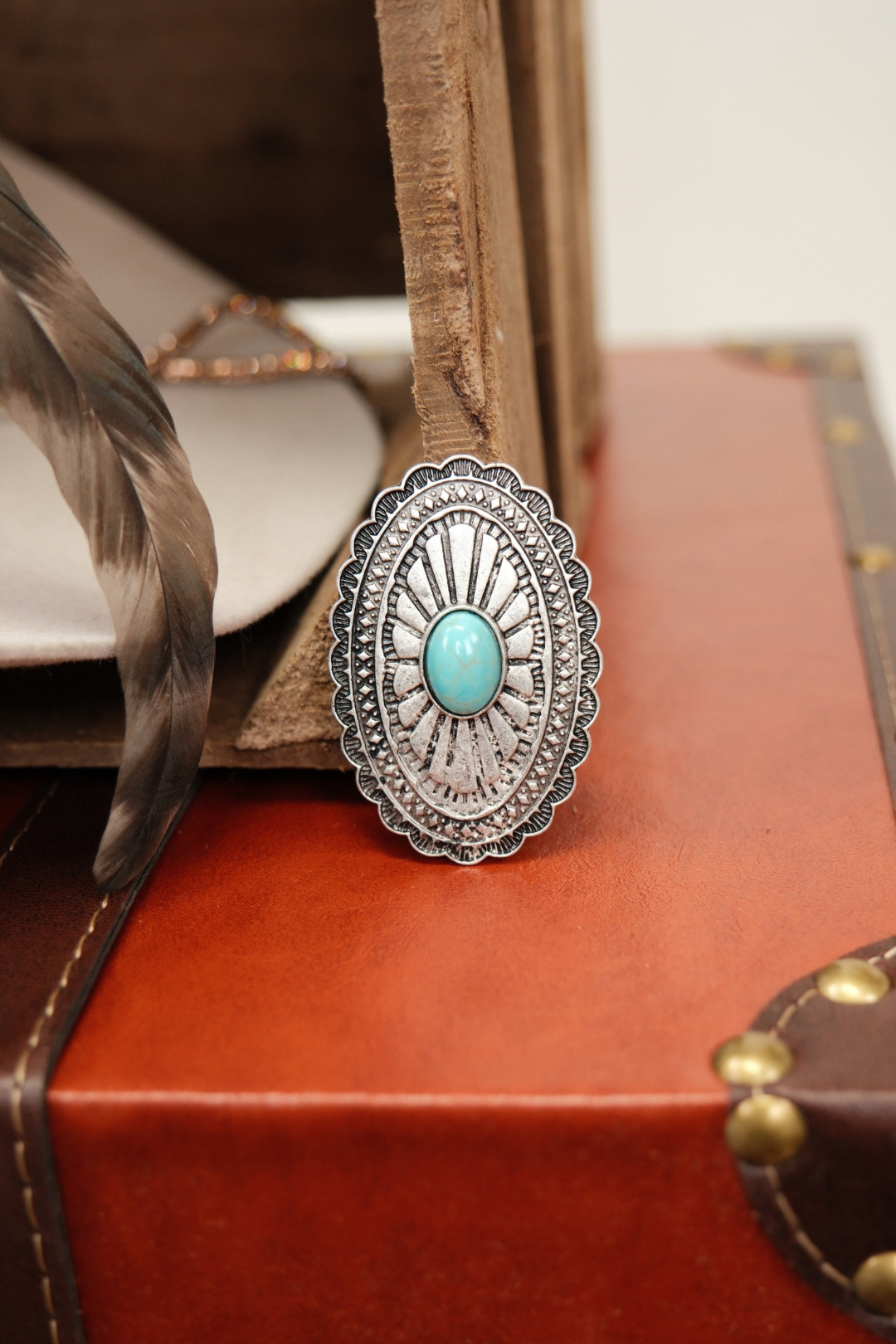 Silver Spur Scarf Brooch